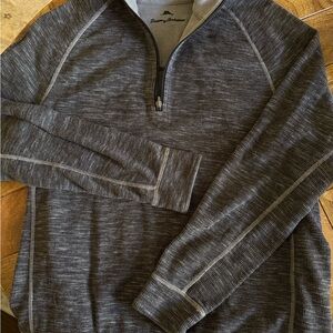 Tommy Bahama Men's Charcoal Zip-Up Sweater